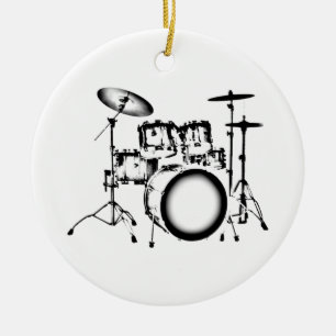 Drums "Drawing" Ceramic Tree Decoration