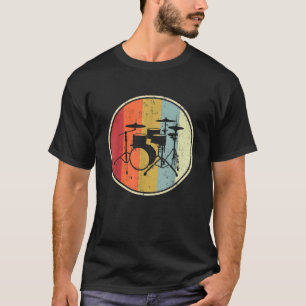 Drums Drummer Band Drumset Retro Vintage T-Shirt