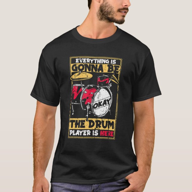 Drums Drummer Drum Kit 3 T-Shirt (Front)