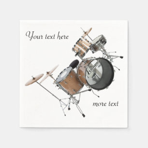 Drums Drummer Drum Set Band Musician Napkin