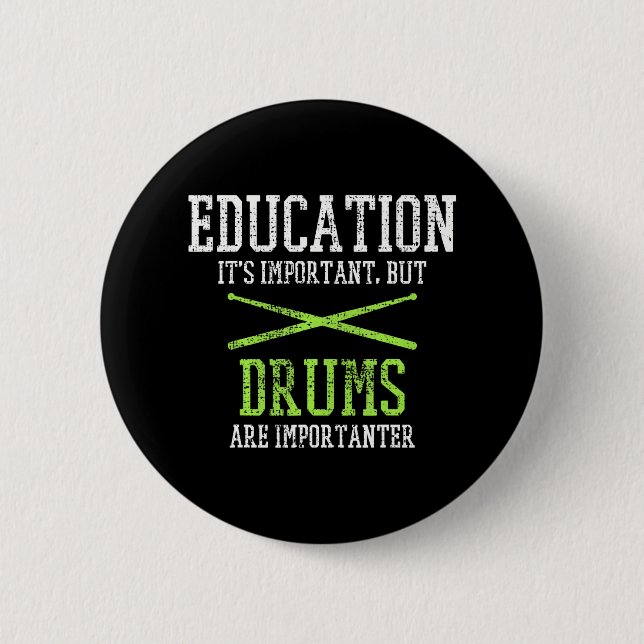 Drums Drummer Drumming Drum Set Drumsticks 6 Cm Round Badge (Front)