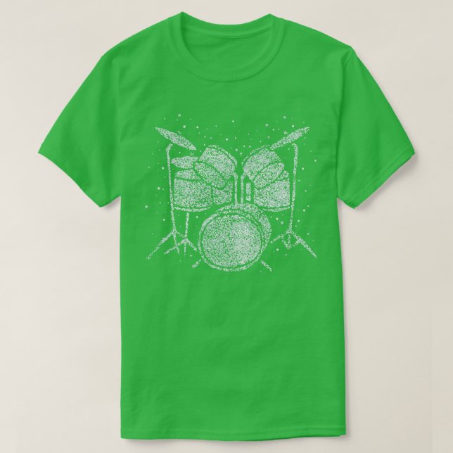 Drums Drummer Drumming Drumset T-Shirt (Design Front)