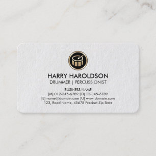 Drums Drummer Percussionist Premium BusinessCard Business Card
