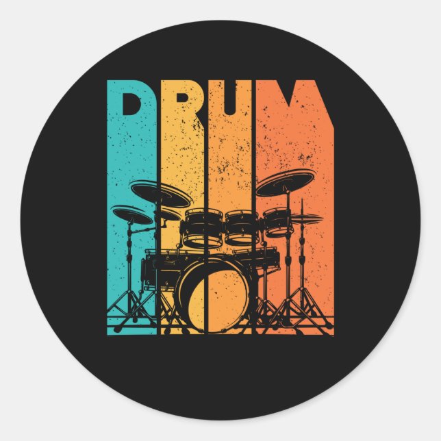Drums | Drumming Lover Drummer Gift Classic Round Sticker (Front)