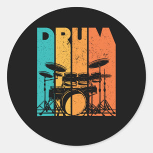 Drums   Drumming Lover Drummer Gift Classic Round Sticker