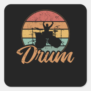 Drums   Drumming Lover Drummer Gift Square Sticker