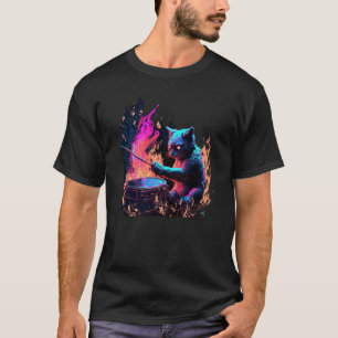 Drums Drummmer Cat 3 T-Shirt
