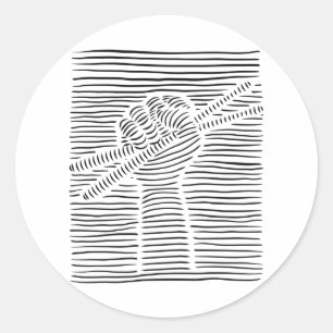 Drums Drumsticks Drummer Classic Round Sticker