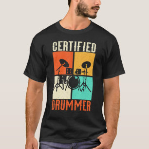 Drums Grunge Drumset Retro Vintage Style Certified T-Shirt