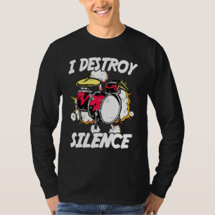Drums - I Destroy Silence - Drummer - Band - Cymba T-Shirt