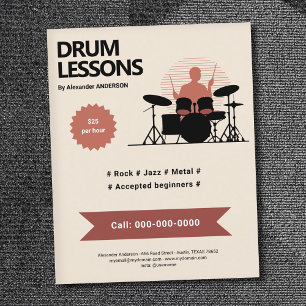 Drums Lessons Flyer
