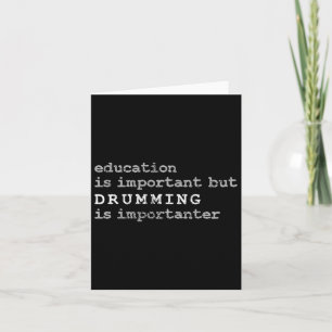 Drums Marching Band Drummer Education  Card