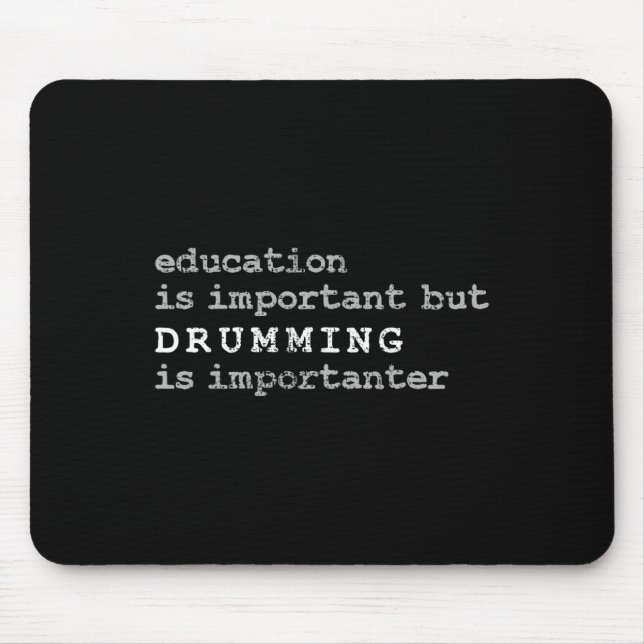 Drums Marching Band Drummer Education  Mouse Mat (Front)