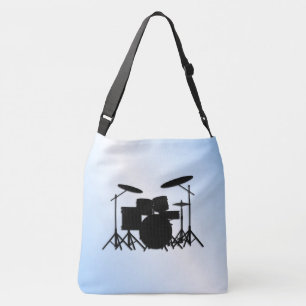 Drums Music Design Blue Crossbody Bag