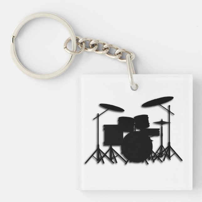 Drums Music Design Key Ring (Front)