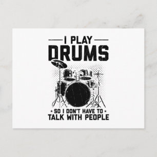 Drums Musical Instrument Drummer Gift Postcard