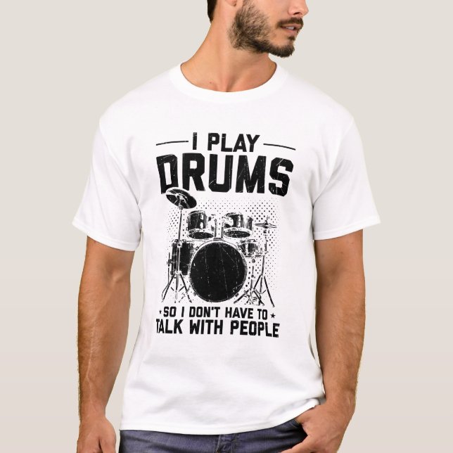 Drums | Musical Instrument Drummer Gift T-Shirt (Front)