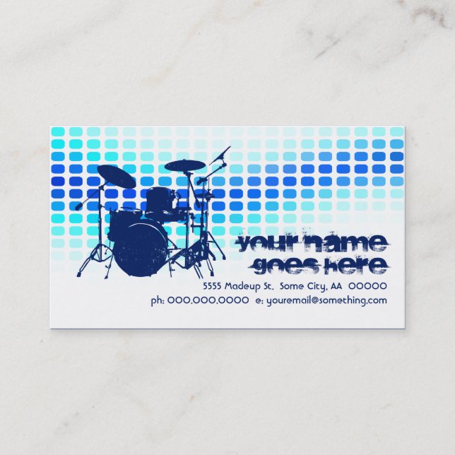 drums : musicmeterz business card (Front)