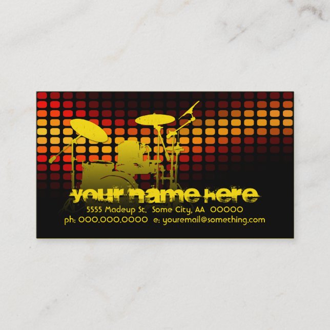 drums : musicmeterz business card (Front)