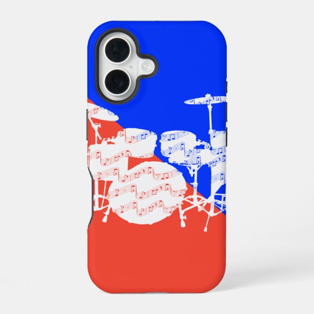 Drums Percussion iPhone 16 Case (Back)