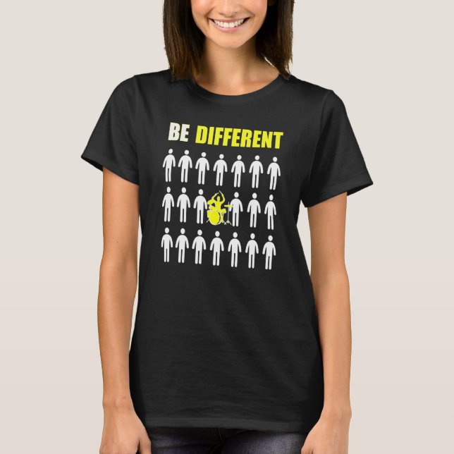 Drums Player Be Different Inspiration T-Shirt (Front)