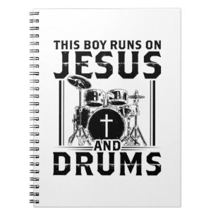 Drums Player   Christian Jesus Band Drummer Gifts Notebook
