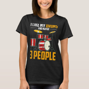 Drums Player Musician Drummer Percussion Music Dru T-Shirt