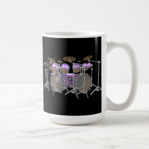 Drums: Purple & White Drum Kit: 3D Model: Mug