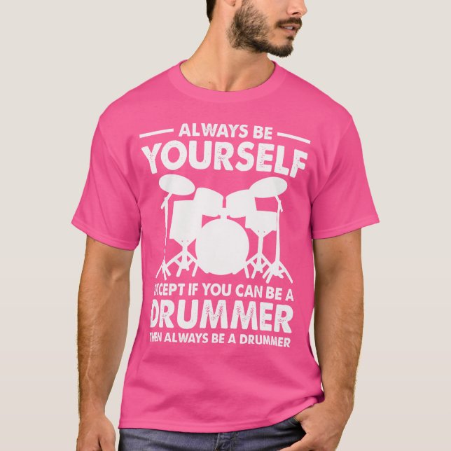 Drums Quote Men Women Drummer Music Band Drum Musi T-Shirt (Front)