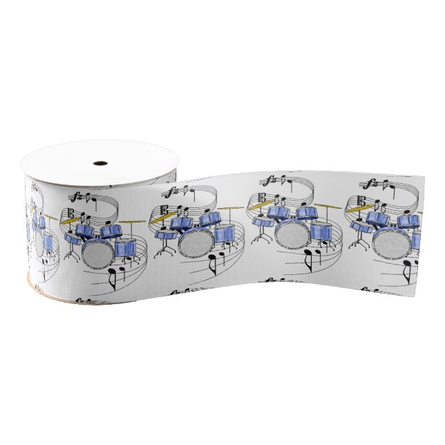 Drums Ribbon Grosgrain Ribbon (Spool)