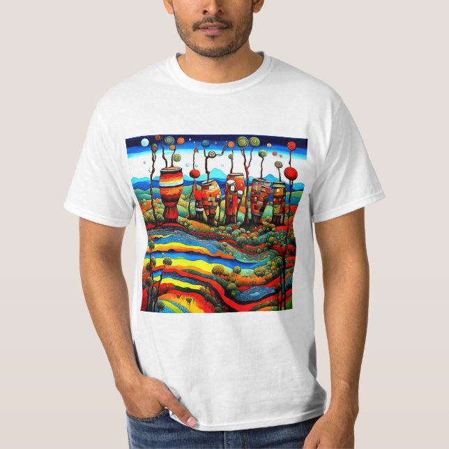 Drums sprouting trees T-Shirt (Front)