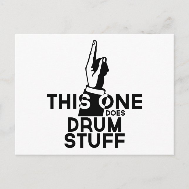 Drums Stuff - Funny Drums Music Postcard (Front)