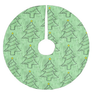 Drums Text Christmas Tree  Brushed Polyester Tree Skirt