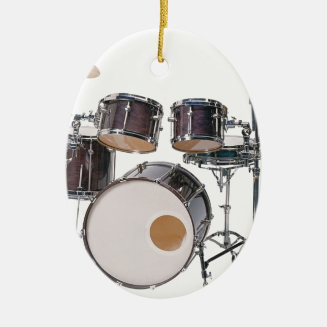 Drums Tools Percussion Music Concert Ceramic Tree Decoration (Front)