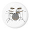 Drums: White Drum Kit: 3D Model: