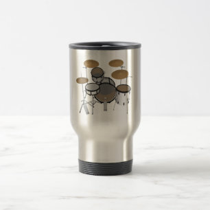 Drums: White Drum Kit: 3D Model: Travel Mug