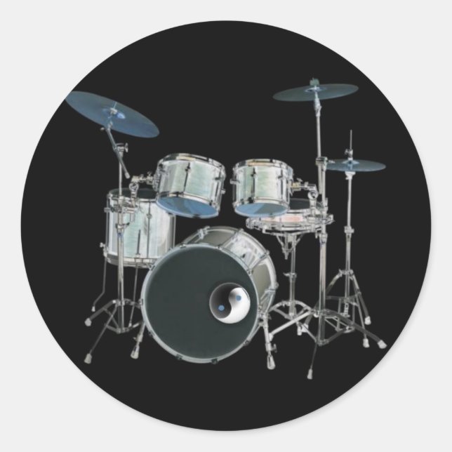 Drums & Yin-Yang Sticker (Front)