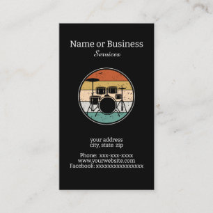 Drumset Business Card