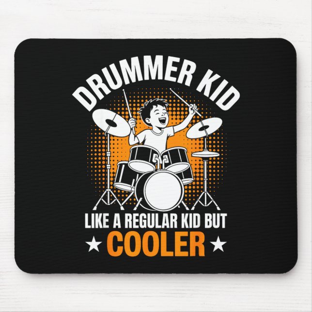 Drumset Drums Lover Percussionist Drummer Kid Drum Mouse Mat (Front)