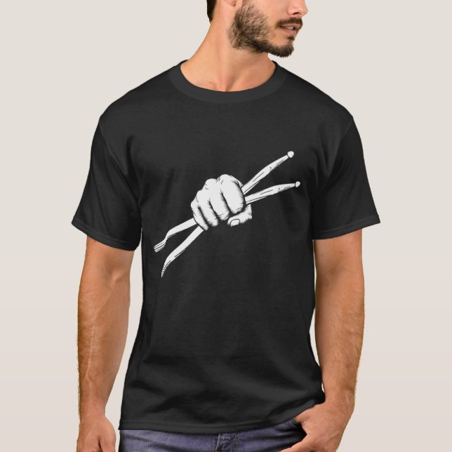 Drumsticks Drummer Drumset Drums Gift T-Shirt (Front)