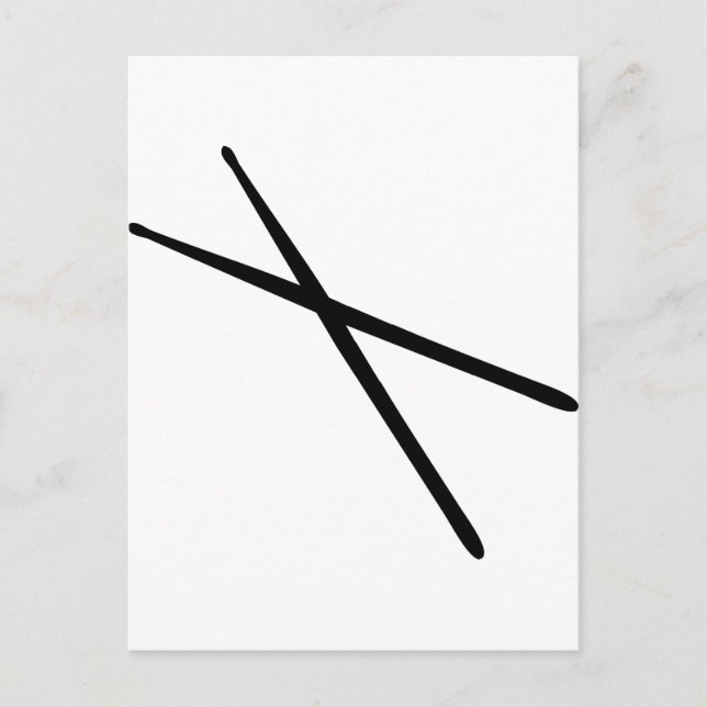 drumsticks icon postcard (Front)