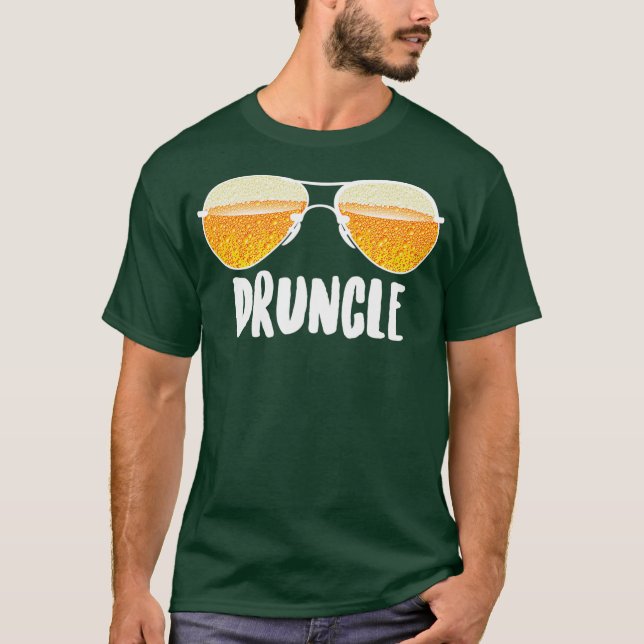 Druncle Drunk Uncle  Cute Craft Beer Drinkers T-Shirt (Front)