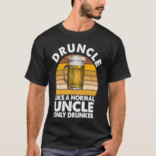 Druncle Like A Normal Uncle Only Drunker Drink Bee T-Shirt