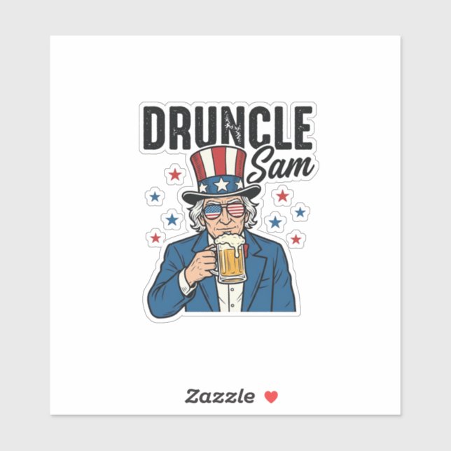 Druncle Sam Funny Patriotic Beer Vector Design_1 (Sheet)