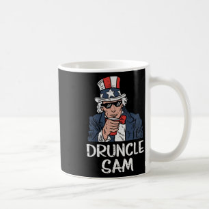 Druncle Sam Funny Uncle Sam Beer 4th Of July Party Coffee Mug