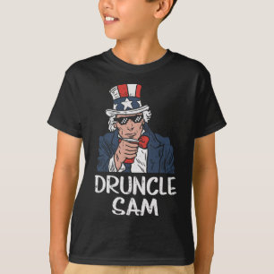 Druncle Sam Funny Uncle Sam Beer 4th Of July Party T-Shirt