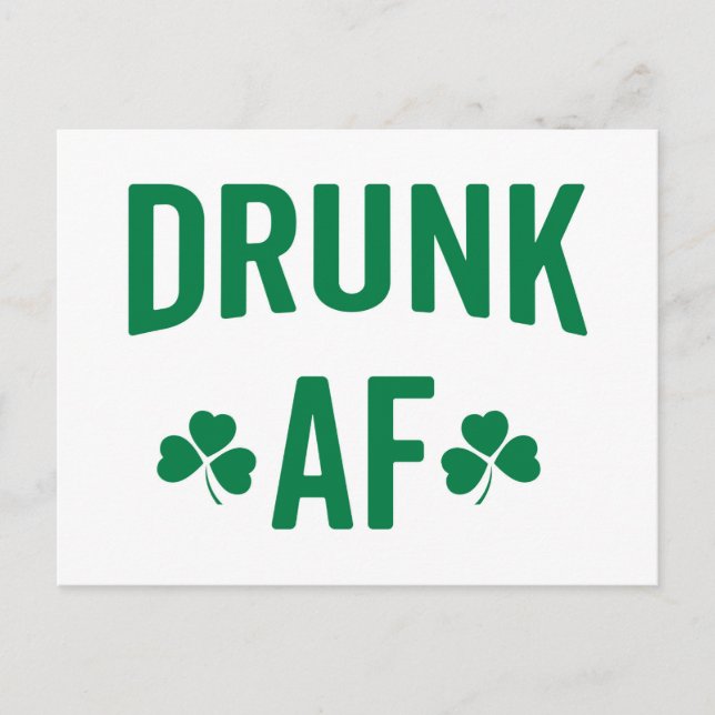 Drunk AF Funny Quote Postcard (Front)