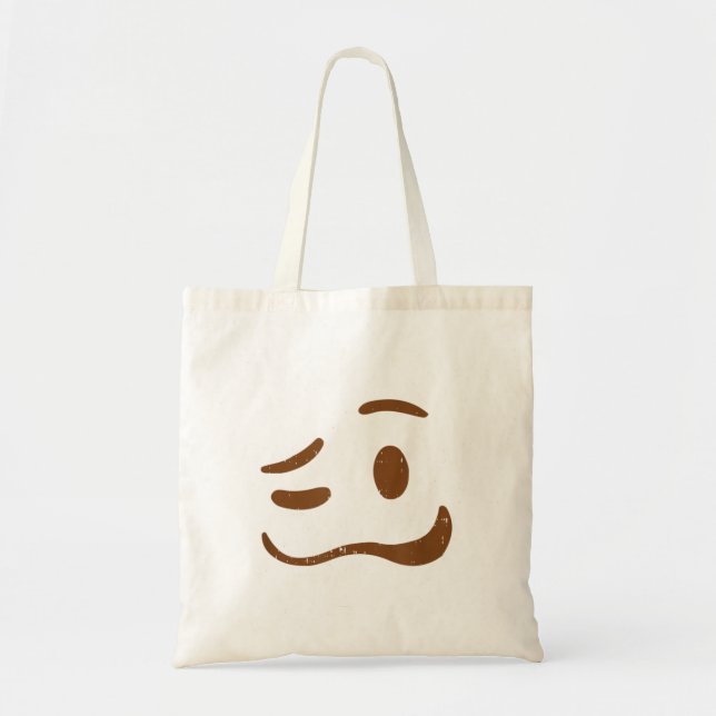 Drunk Crumpled Mouth Woozy Face Emojis Halloween C Tote Bag (Front)