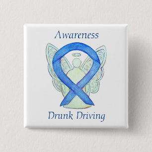 Drunk Driving Angel Awareness Ribbon Pins