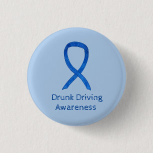 Drunk Driving Awareness Ribbon Custom Pins